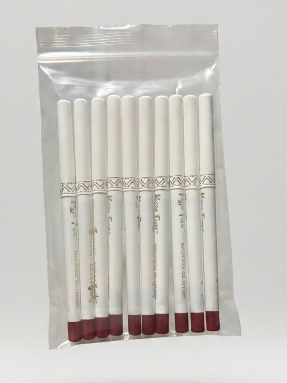 Retail $180 Set 10 red Lip Liners with Deep Red Tips